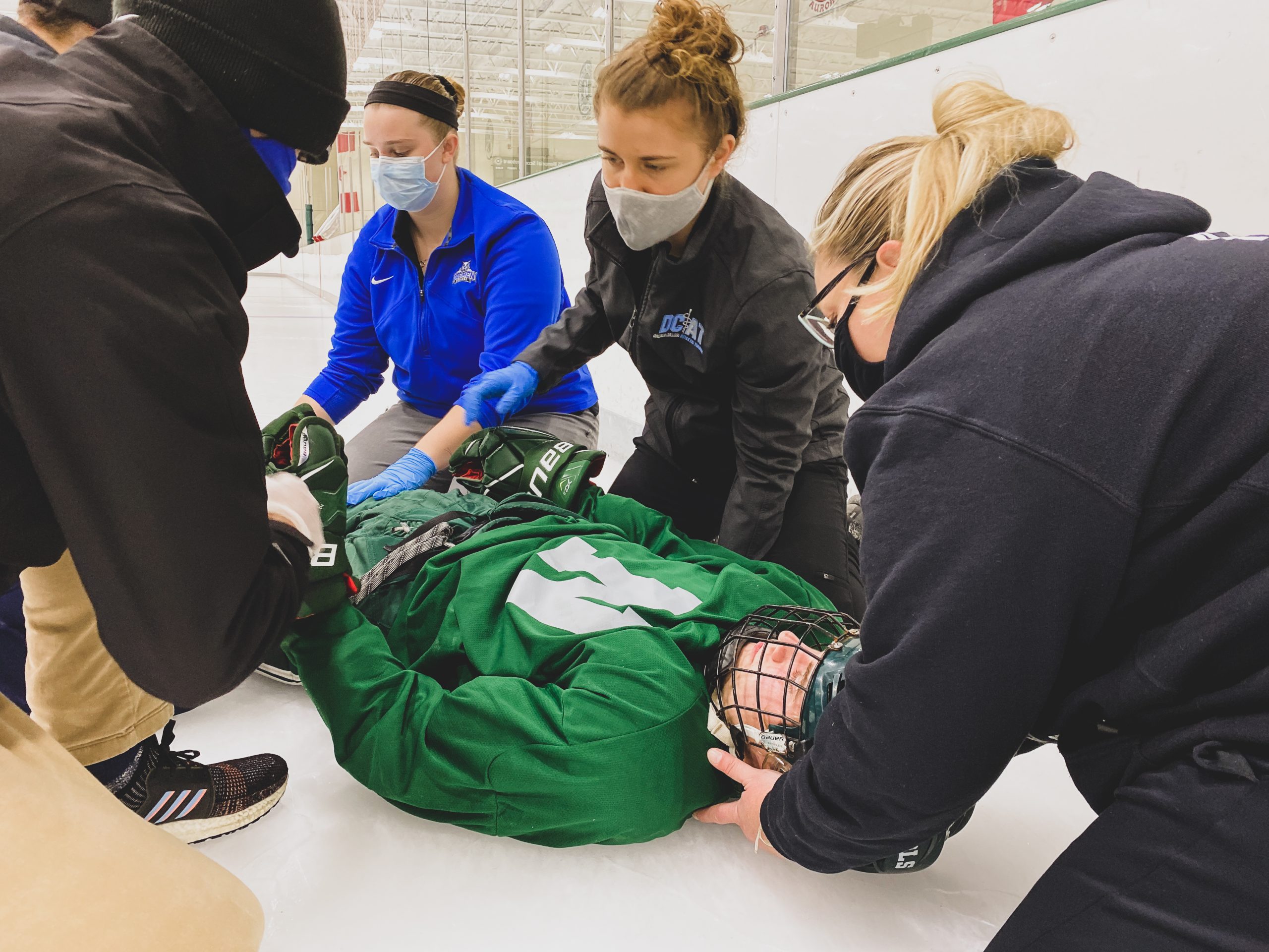 AT students do on ice simulation